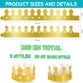 thumbnail image 3 of 100 coronas de papel doradas ajustables, tamaño DIY, 3 of 8