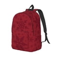 thumbnail image 2 of Naloa Canvas Backpack for Men Women Christmas Red Snowflakes Print Rucksack Casual Travel Daypack Large and Small Durable College Tote Satchel Bookbag for Teens, 2 of 8