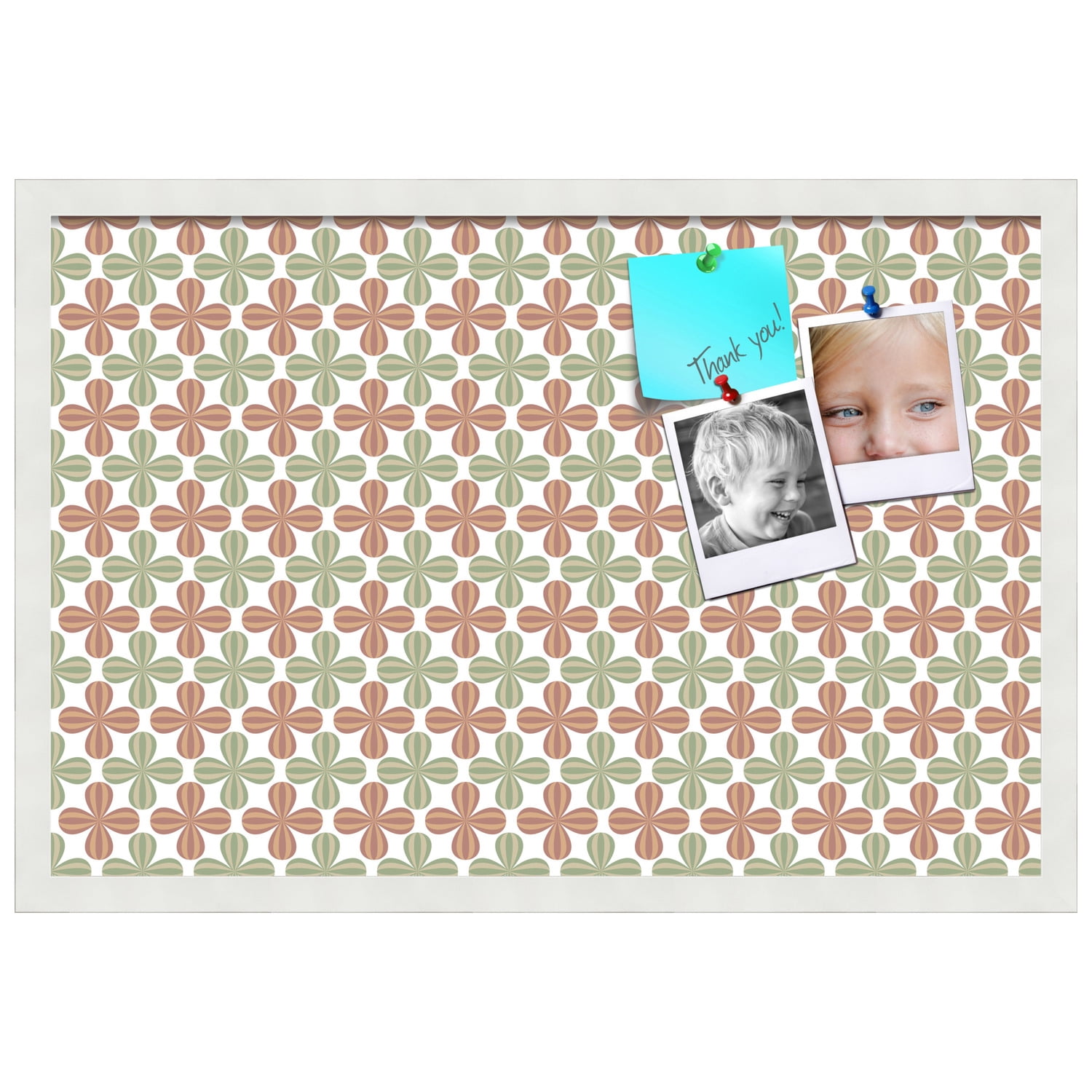 PinPix ArtToFrames 25x16 Custom Cork Bulletin Board    Poster Board Has a Fabric Style Canvas Finish, Framed in Satin White Frame (PinPix-558)