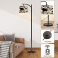 thumbnail image 5 of Arc Floor Lamps Seamless flower pattern dark floral elements watercolor texture black Modern LED Adjustable Lampshade Standing Light for Living Room Reading Bedroom Office, 5 of 5