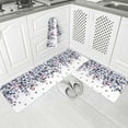 thumbnail image 2 of Kitchen Rugs and Mats,Eucalyptus Fruit Watercolor Leaves 2 Piece Anti Fatigue Area Runner Rug Set Comfort Standing Floor Mat,Country Pastoral Plant Non Slip Absorbent Doormats for Laundry/Bathroom, 2 of 6
