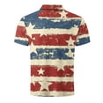 thumbnail image 4 of Chiccall Men's 4th of July Patriotic Shirts Independence Day Flag Print Casual Short Sleeve Summer Tops, 4 of 5