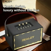 ZEALOT MT01 50W retro wireless speaker, portable subwoofer, dual docking, ultra-long battery life, 36-hour playback time, large speaker stereo