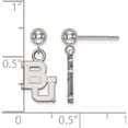 thumbnail image 2 of 14K White Gold 14Kw Logoart Baylor University Earrings Dangle Ball (16 X 11) Made In United States 4w009bu, 2 of 5