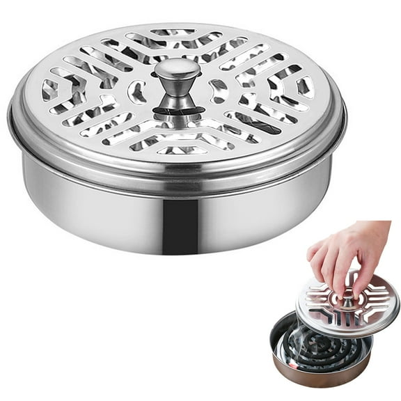 Portable Incense Burner for Coil Incense - Fireproof Sandalwood Holder with Handle for Home, Travel, Camping & Outdoor Use