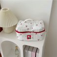 thumbnail image 2 of Bolsa de maquillaje con diseño de gato y cereza, gran capacidad, bonita bolsa de almacenamiento, bolsa de papelería portátil para estudiantes, bolsa de lavado portátil, 2 of 2