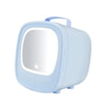 thumbnail image 3 of Refrigerador para automóvil Mini refrigerador, refrigerador pequeño para el cuidado de la piel, portátil, refrigerador de maquillaje para belleza, Uso del coche azul, 3 of 8
