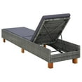 thumbnail image 4 of vidaXL Patio Lounge Chair Outdoor Sunlounger Sunbed with Cushion Poly Rattan, 4 of 6