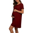 thumbnail image 6 of YSUEJPF Womens Labor and Delivery Gown Maternity Nursing Nightgowns Short Breasfeeding Sleepwear, 6 of 8