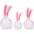 thumbnail image 3 of Transpac Vibrant Pink Eared Bunny Rabbit 4.75 x 10 Porcelain Decorative Tabletop Figurine Set 3, 3 of 6