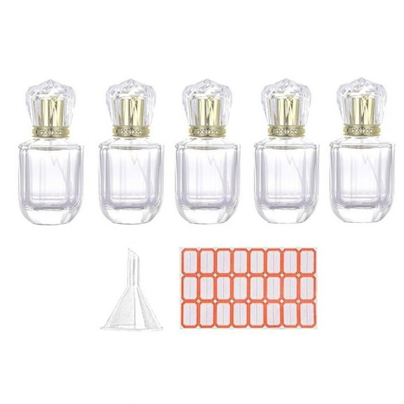 5Pcs 30Ml Glass Bottle Small Cosmetic Atomizer Perfume Bottles Atomizing Container Bottles for Travel