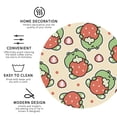 thumbnail image 3 of Sigee Frog Hold Strawberry for Water-Resistant, Heat-Resistant, Non-Slip Leather Coasters Set, Ideal for Coffee Table, Office, Bar, Home Decor-Round Shape, 3 of 6