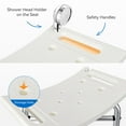 thumbnail image 4 of Heavy Duty Shower Stool 500lb, 6 Height Adjustable Tool Free Lightweight Alloy Aluminum Anti-Slip Shower Chair, Shower Seats for Elderly, Bath Bench with Padded Seat for Seniors, Elderly, Disabled, 4 of 7