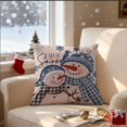 thumbnail image 1 of Ireezec Christmas Holiday Pillow Cover Decorative Linen Throw Pillow Case for Sofa Couch Bed Living Room Home Decor Festive Seasonal Accent, 1 of 6