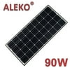 ALEKO Solar Panel Monocrystalline 90W for any DC 12V Application (gate opener, portable charging system, etc.)
