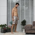 thumbnail image 2 of Defitshape Men's Satin Sleep Shorts Boxers Underwea Pj Pajama Bottom Casual Nightwear Bunched Loungewear Cool Summer Elastic Blue Medium, 2 of 5