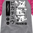 thumbnail image 3 of Pokémon - Pikachu Manga Lightning - Girls Raglan Graphic T-Shirt, 3 of 5