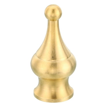 Uxcell M10 Thread Lamp Finial Cap Knob, Brass Lamp Shade Harp Top Screw Caps Decoration Light Fixture 22x45mm