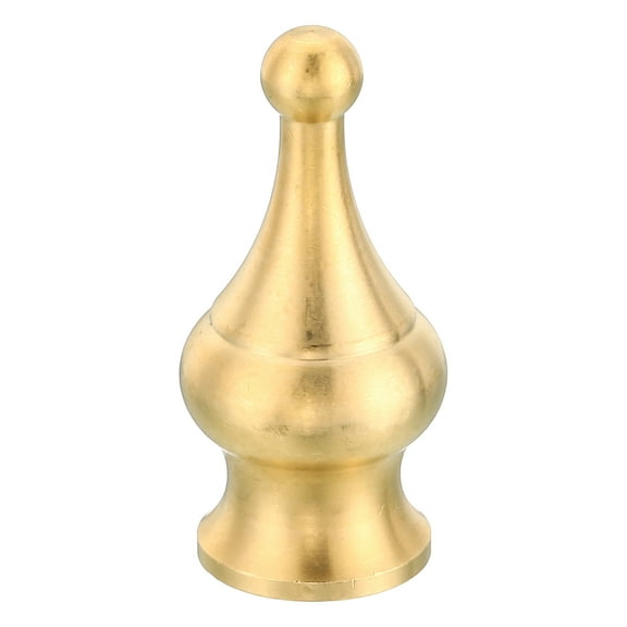 Uxcell M10 Thread Lamp Finial Cap Knob, Brass Lamp Shade Harp Top Screw Caps Decoration Light Fixture 22x45mm