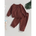 thumbnail image 2 of Honganda 0-3T Baby Boys Pants Set, Long Sleeve Sweatshirt with Pants Infant Toddler Sweatshirt Clothes, 2 of 9