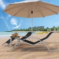 thumbnail image 7 of Kicctian 3-Piece Reclining Chaise Lounge Chair Set, Outdoor Aluminum Patio Sun Loungers with Waterproof Cushions, Cup Holders & Side Table, for Poolside, Garden, Beach or Lawn, 7 of 7