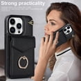 thumbnail image 2 of Elegante funda multifuncional tipo cartera para iPhone 14 Pro Max con correas, ranura para tarjetas, soporte para anillo, protección para cámara, material de PU, a prueba de golpes, anti-th, 2 of 5