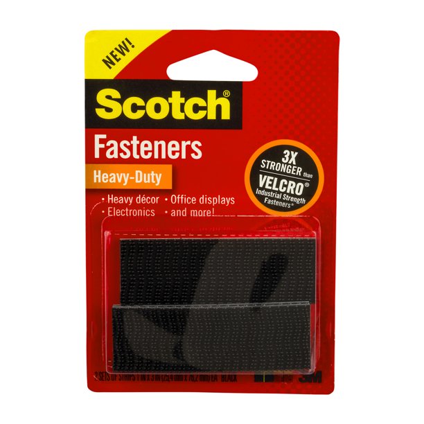 Scotch HeavyDuty Black Fasteners, 2 Piece