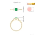 thumbnail image 4 of ANGARA Natural Square Emerald and Princess Diamond Three Stone Engagement Ring in 14K Yellow Gold for Women (Size-4mm) | May Birthstone, Anniversary, Jewelry Gift for Women | Natural Emerald Ring, 4 of 9