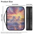 thumbnail image 5 of FKELYI Beach Running Horse Print Faux Leather Bible Cover Book Carrying Case Large Capacity Church Bible Bag with Zipper Pocket Book Carrier Scriipture Protector for Prayer, 5 of 6
