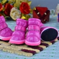 thumbnail image 4 of Waterproof Dog Boots Winter Pet Shoes  Outdoor Pet Snow Booties Cold Weather Paw Protector with Anti-Slip Sole for Small Medium Dogs 4 Pcs, 4 of 7