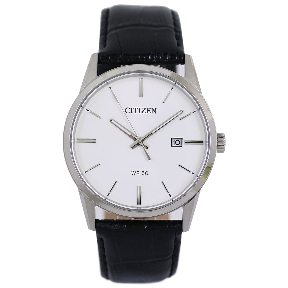 Citizen Men's Quartz Watch with Silver Dial, Luminous Hands