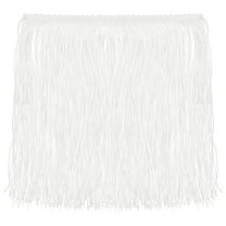 5 Yards 8 Inch Chainette Fringe Trim Tassel Sewing Trim for DIY Sewing CraftsShade Decoration, White