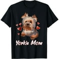 thumbnail image 2 of Cute Yorkie Mom Illustration Yorkshire Terrier Lover T-Shirt, 2 of 3