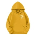 thumbnail image 6 of UACY Girls Preppy Heart Sweatshirts Oversized Pullover Sweatshirt Kids Fall Winter Long Sleeve Cute Prints Trendy Hoodies (Yellow, 11-12 Years), 6 of 8