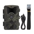 thumbnail image 2 of Mini Trail Camera, 16MP 1080P IP65 Plastic Outdoor Hunting Trail Camera Waterproof Infrared Night Vision 0.3s, 2 of 8