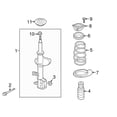 thumbnail image 3 of New Genuine Nissan Leaf Front Strut Assembly Suspension Left OE E43033NF1A, 3 of 10