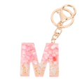 thumbnail image 1 of 1 Pc Creative Keychain Pendant English Alphabet Design Key Holder Bag Accessories for Key Handbag Decoration (Pink M), 1 of 4