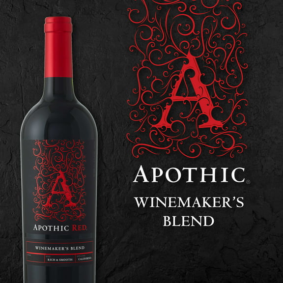 Apothic Red Blend Wine, California, 750ml Glass Bottle 13.5% ABV
