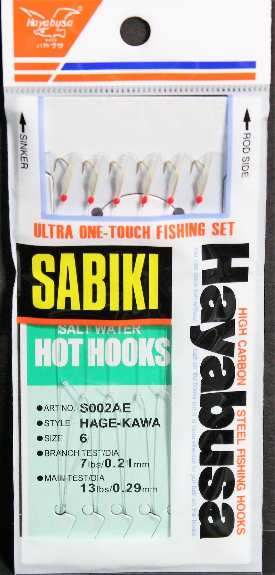 Hayabusa S002ae Size 4 Red Hot Hooks Sabiki Rigs for sale online 