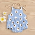 thumbnail image 2 of TOWED22 Baby Girl Clothes Infant Ruffle Sleeve Romper Dress Newborn Solid Tutu Skirt Sets Jumpsuit Headband Outfit Light Blue,18-24 M, 2 of 4
