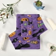 thumbnail image 6 of 3 Piece Bath Towels Set Bath Towel, Hand Towel and Face Towel for Bathroom, Gym, Hotel Black Cats and Pumpkins Pattern, 6 of 8
