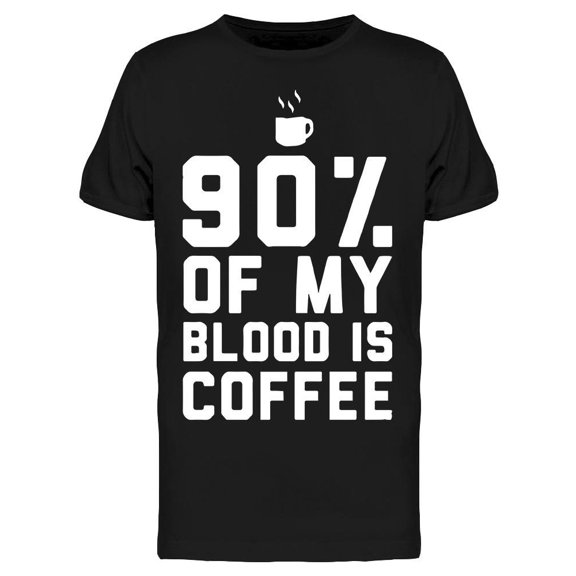 90 Percent Coffee Tee Men's -Image by Shutterstock