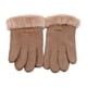 thumbnail image 4 of Guantes de invierno para mujer, Guantes textiles para pantalla táctil fabricados en ante sintético para Caqui, 4 of 9