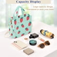 thumbnail image 5 of FORMRS Womens Corduroy Tote Bag Crossbody Shoulder Handbag with Pocket, Green Strawberry, 5 of 7