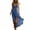 Blue, variant on Midi Dress For Women Sleeveless V Neck Asymmetrical Ruffle Hem Sundress for Vacation Dinner Weekend Party Resort Evening Casual Gathering Style Summer