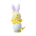 thumbnail image 2 of Orejas de conejo de Pascua, pollito de peluche, decoración de Pascua, decoración de fiesta de Pascua Amarillo Blanco, 2 of 9