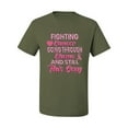 thumbnail image 2 of Wild Bobby, Fighting Cancer And Still Sexy, Breast Cancer Awareness, Men Graphic Tee, Military Green, XX-Large, 2 of 5