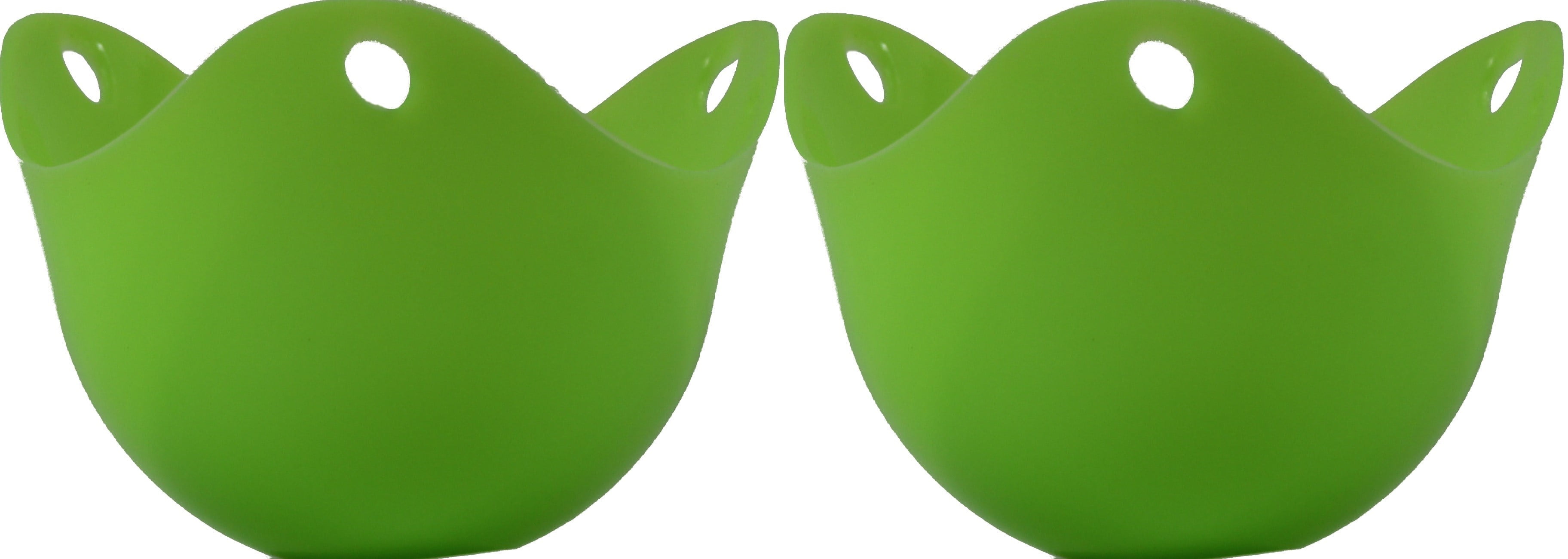 Green Egg Poacher Cup Poached Egg Dish Silicone Pod Steamer Basket