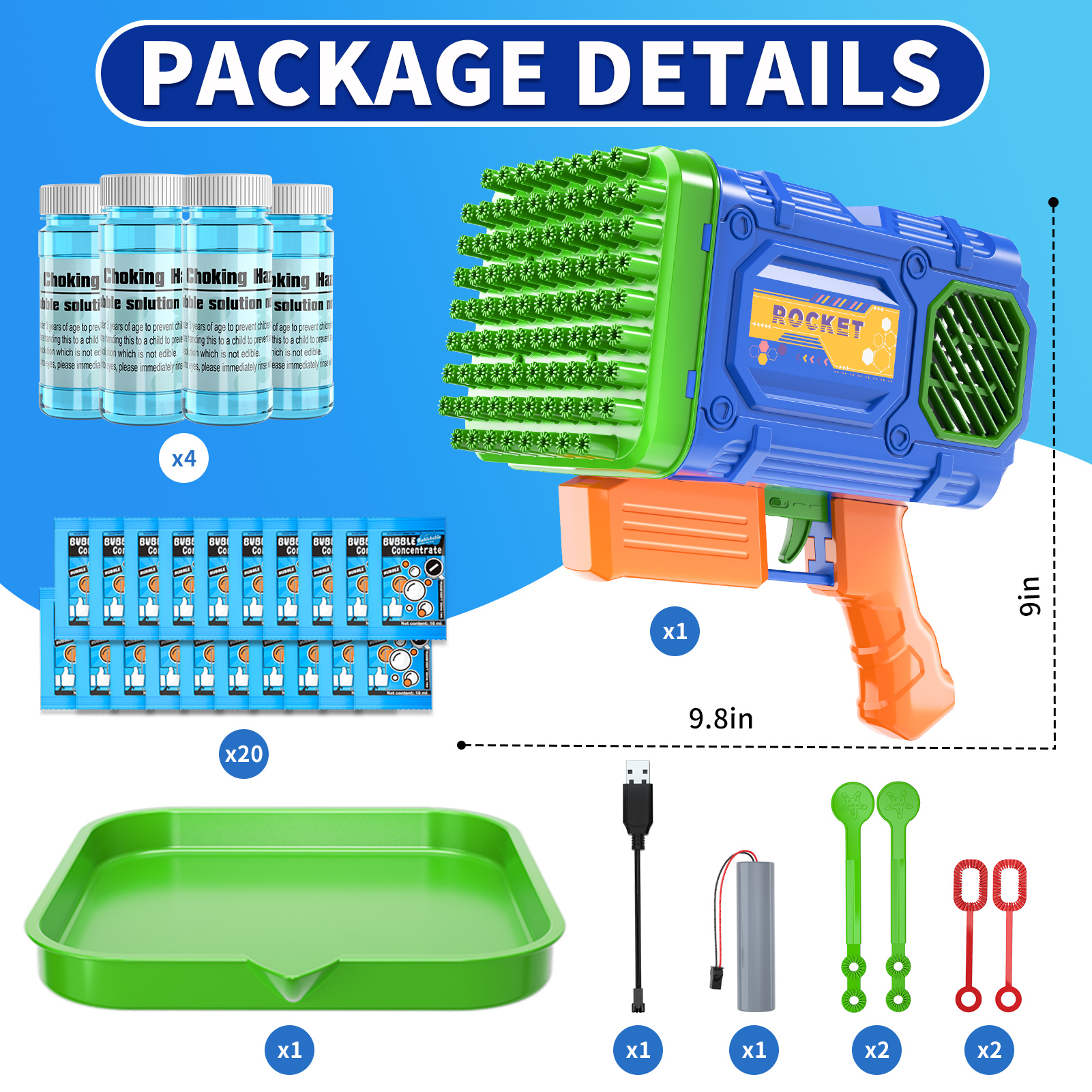 Bubble Machine Kids Toys, Green Bubble Maker with Colorful Lights and Thousands Bubbles, Outdoor Toy Birthday Party Favors Gifts for Boys Girls Age 3 4 5 6 7 8 9 10 11 12 Years Old