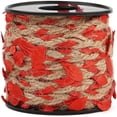 thumbnail image 6 of 33 Feet 2MM Leaf Burlap Ribbon Artificial Leaves Vine String Orange Ribbons with Fall Leaves Rattan Rope Creative Jute Twine Roll for Crafting Hanging Wall Decoration Garland Making diy, 6 of 9